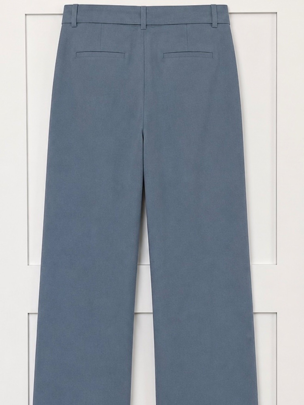 LOFT Belted Wide Leg Trouser Pants | Size 6 | Blue Gray - Picture 2 of 4
